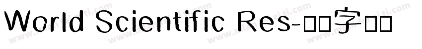 World Scientific Res字体转换
